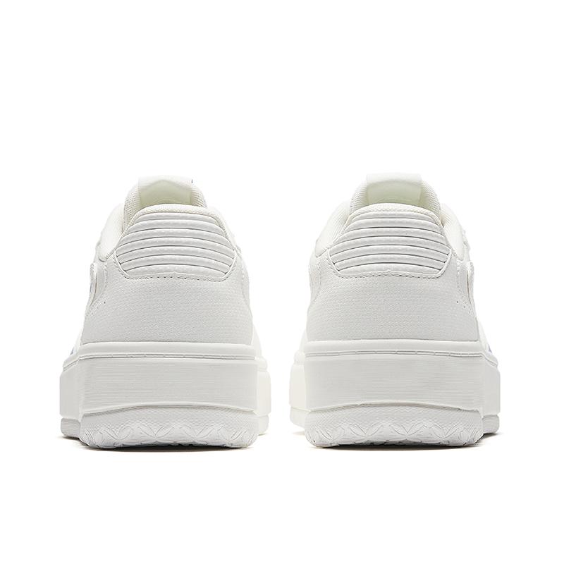 Anta Sunny Wind Synthetic Leather Rubber Casual Versatile Simple Cute Fashion Low-Top Skate Shoes Women sneakers Paper-White Danube-Blue 122618034-6
