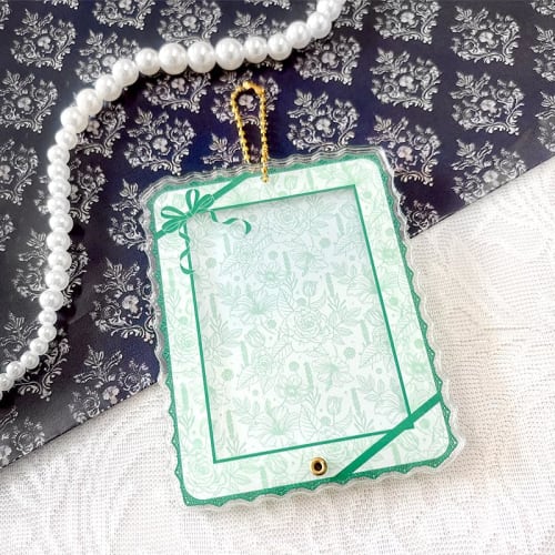 Acrylic Frame [Floral Pattern] for Otaku Activities, Small Item Storage, Acrylic Stand Case, Anime Otaku, Anime Goods Storage, Display, G.Trigger, Gre