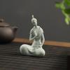 Qing Sha Shi Zen Kuzey Wei Budist Heykeli: Bonsai veya Mikro Peyzaj için Yaratıcı Taş Oymalı Süs.