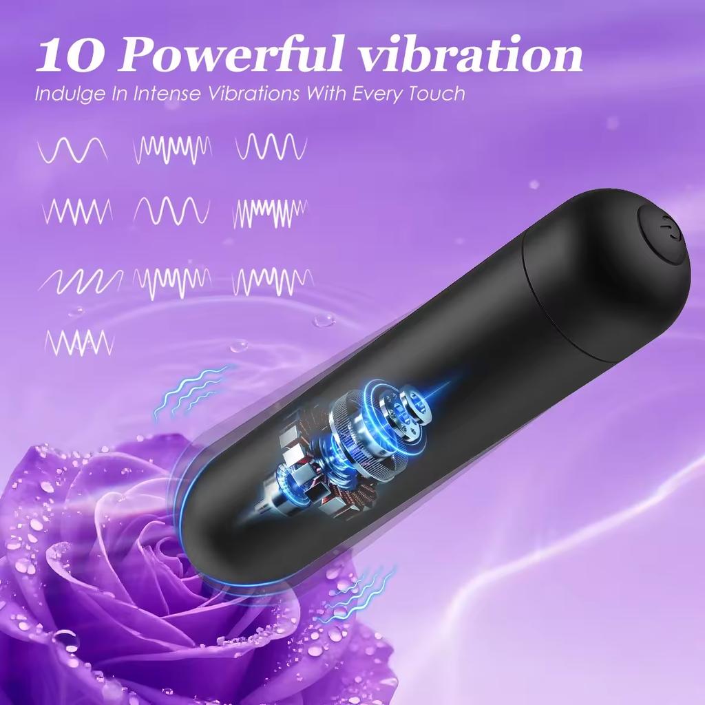Bullet Vibrator Sex Toys for Women Powerful Mini Bullet Vibrator 10 Mode Clit Vaginal Stimulator USB Charge Erotic Adult Sex Toy