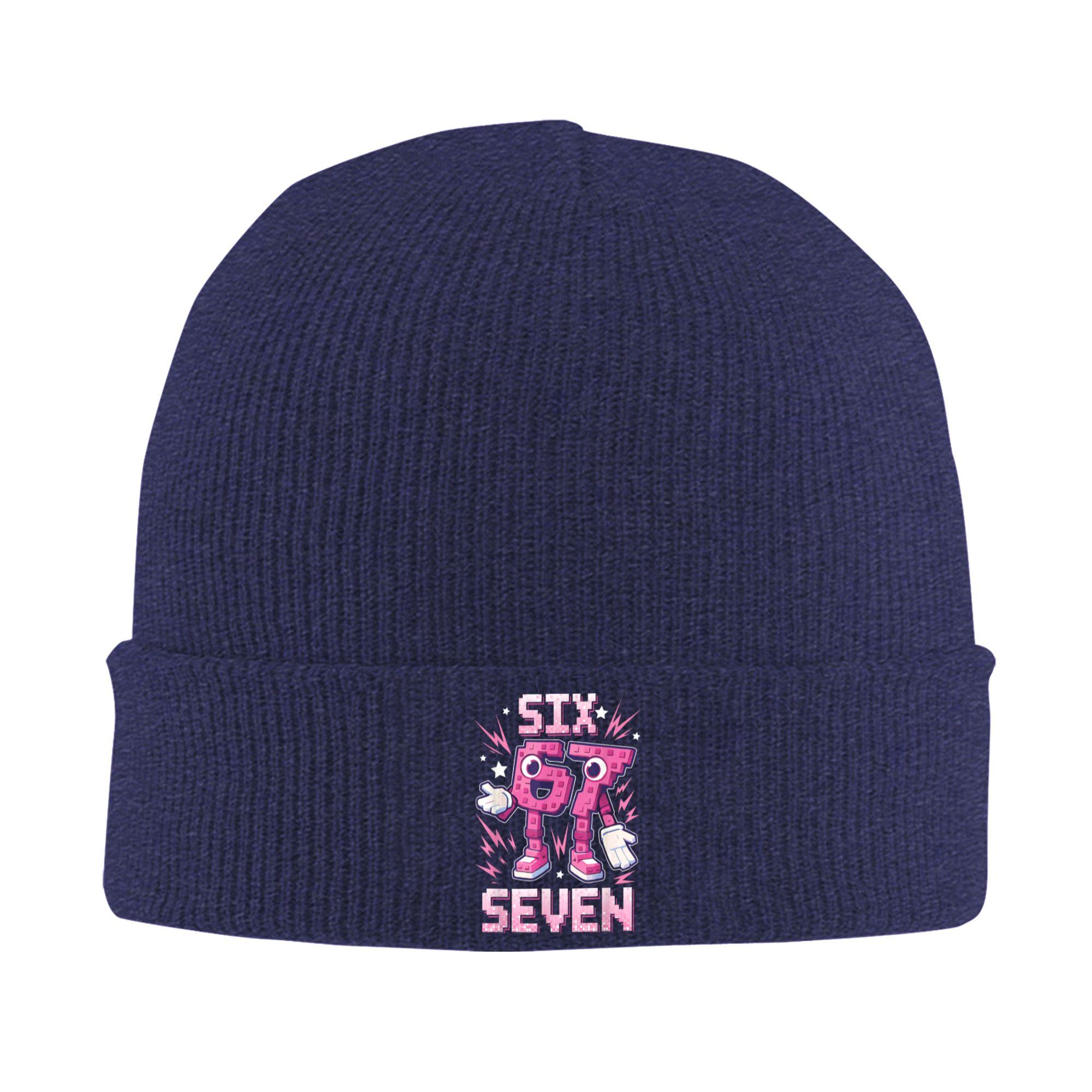 

Funny Pink 6 7 Six Seven Meme Italian Brainrot Beanie Hats Skullies Beanies Men Street Thermal Elastic Caps Spring Bonnet Hats One Size