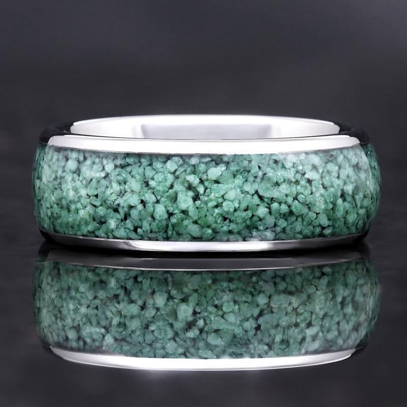 8mm Men's Dome Ring Simple And Fashionable Band