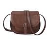 Hot-selling Hong Kong Style Retro Saddle Bag Women's Shoulder Messenger Bag European and American Versatile Women's Semi-round Bag Women