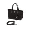 DakS Black Croco Leather Nylon Tote Bag S