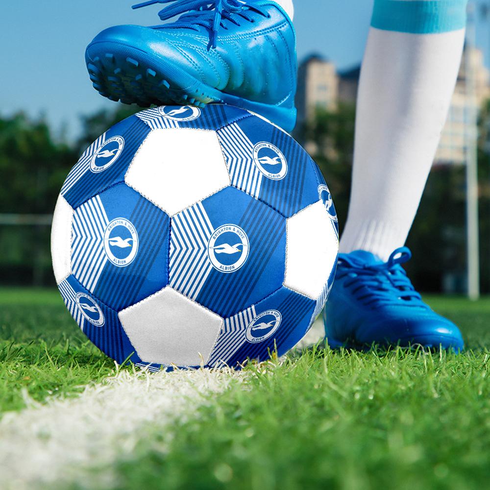 Pallone da Calcio Brighton FC, colorato, adatto a tutte le età, cucito a macchina, materiale PVC, qualità da competizione, durevole e ad alto rimbalzo