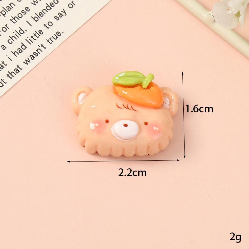 DIY Resin Ornament: Cute Fruit Animal Hat Stickers & Handmade Hair Clip Phone Case Accessories