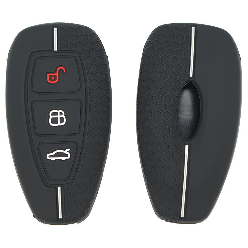 Wabenförmige Silikon-Autoschlüsselhülle für Ford Fiesta/Focus/C-Max
