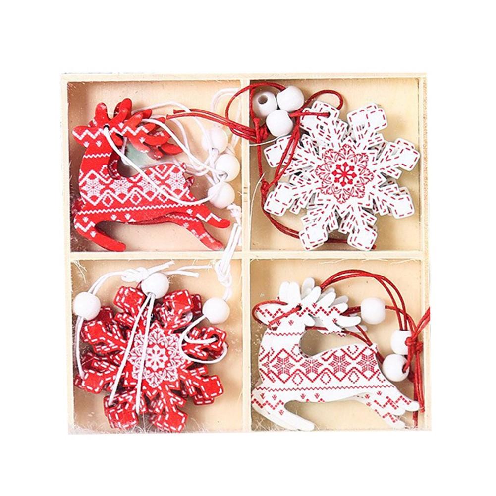 Weihnachtsbaumschmuck Rot und Weiß Weihnachtsbaumschmuck