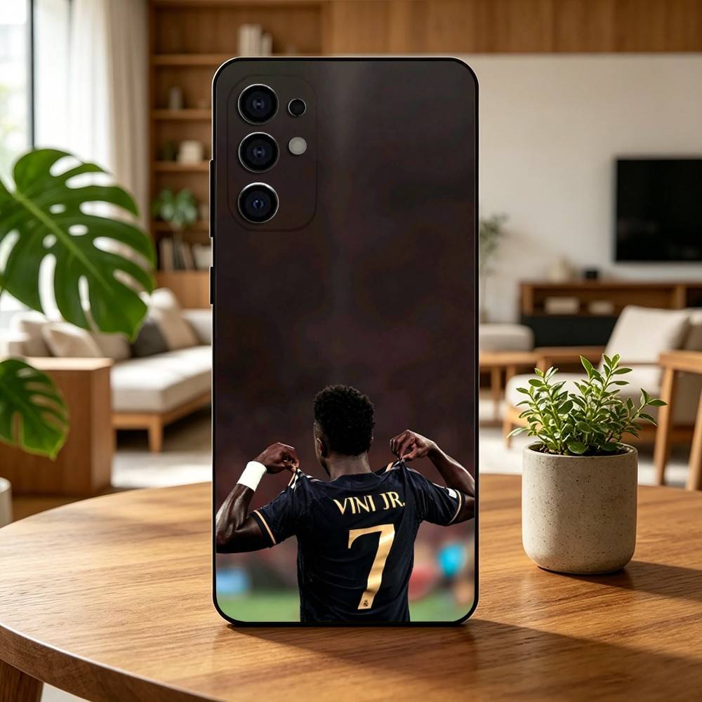 Vinicius-S J-Junior-R Fußball 7 Handyhülle Für Samsung S25,S24,S21,S22,S23,S30,Ultra,S20,Plus,Fe,Lite,Note,10,Schwarze Hülle