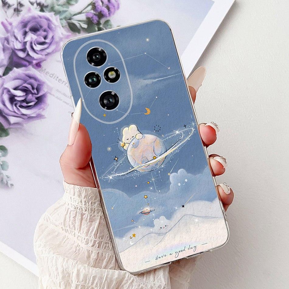For Honor 200 Pro Honor200 Elegant Floral Butterfly Phone Case For Honor 200 200Pro Soft Silicone TPU Cases