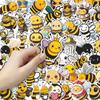 50 New Bee Cartoon Graffiti Stickers for Kids - Planner, Phone Case, Notebook Decals