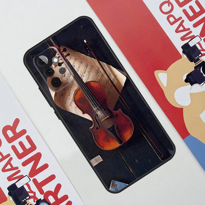 Music Violin Case For Samsung Galaxy A36 A35 A55 A06 A16 A26 A56 A53 A32 A52 A33 A13 A14 A34 A54 A17 A15