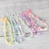 LUVI Beaded Phone Charm Lanyard Wrist Strap Love Heart Bow Beads Butterfly Chain Flower String Pearl Bling Bracelet Keychain Cute Fashion for Women