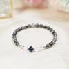 Jinnamok Rondelle Moonstone Point Gray Jade Gemstone Bracelet (C2501AC1253_GR)
