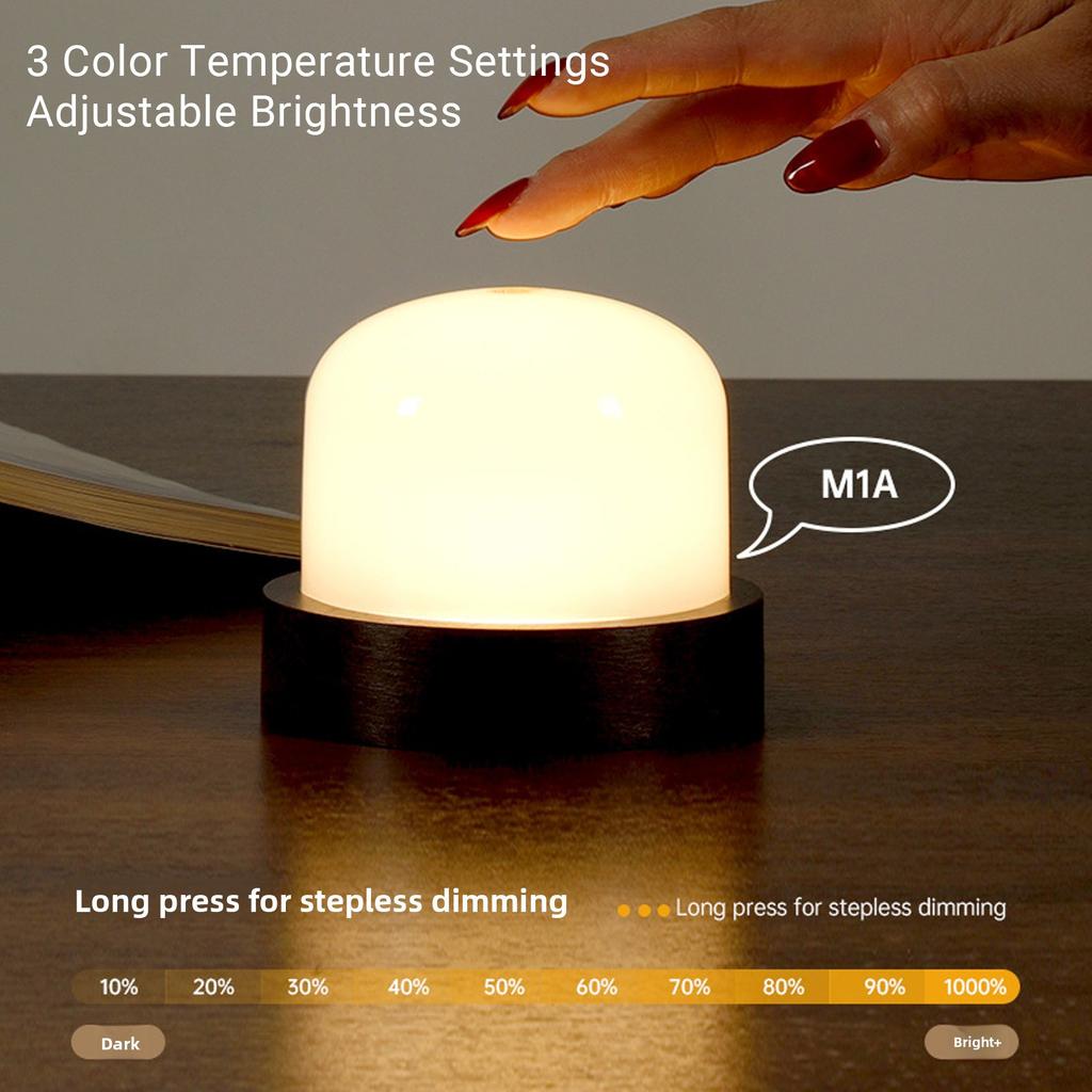 Portable Lantern Table Lamp 1200mah Battery Operated Rechargeable Cordless Lamp 3 Color Stepless Dimming Night Light for Patio Tent Bedroom Garden
