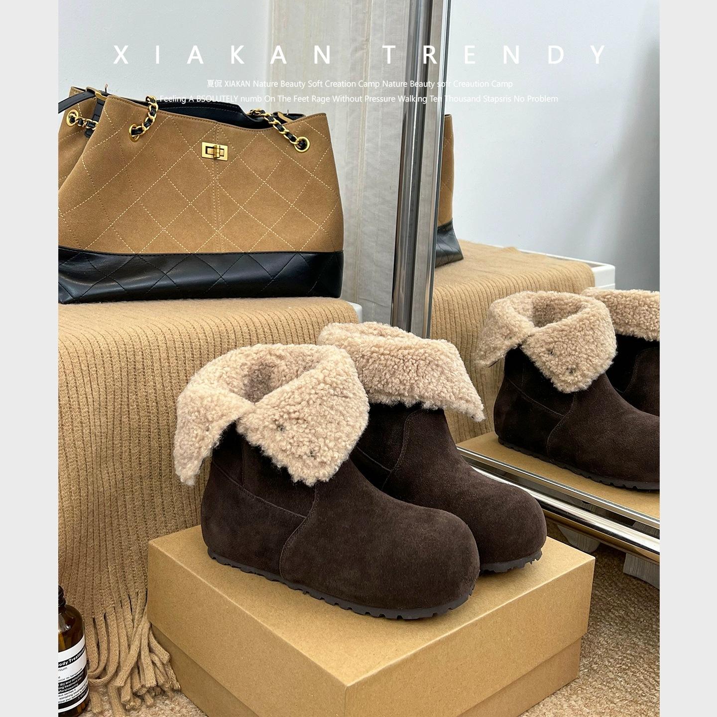 

Women s flip-fold two wear thick bottom winter lightweight warm padded snow boots non-slip wear casual sneakers cotton boots 40 кофейный