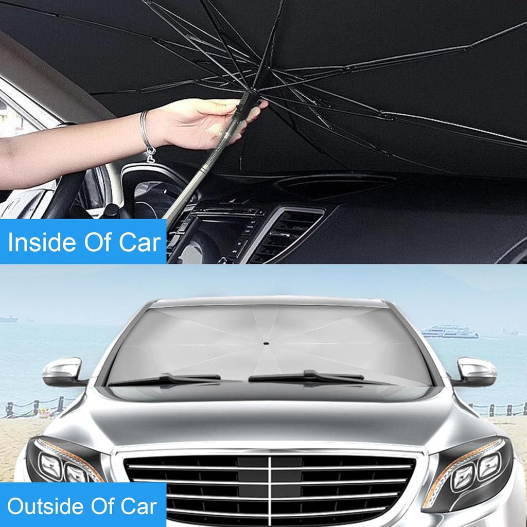 Windshield Sun Shade Umbrella, Portable Foldable, Spring Structure Wind Shield, Front Window Sunshade, Protect From Sun Rays Car Windshield,