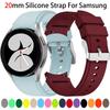20mm Silicone Strap For Samsung Galaxy Watch 7 6 5 4 44mm 40mm 5 Pro 45mm No Gap Comfortable Wristband Watch 6 Classic 47mm 46mm