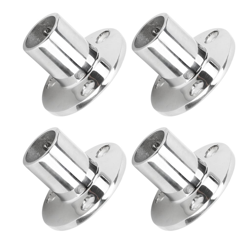 4 Pcs Hand Rail Round Base 1 Inch 316 Stainless Steel Corrosion Resistance Hand Railing Fitting for