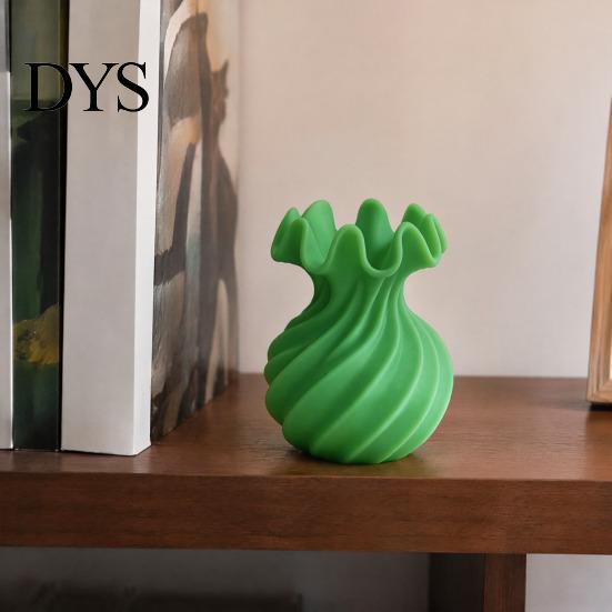 Spiralwellen-Blumenbehälter 3D-gedruckte Vase, Minimalistischer Blumenhalter, Dekorationsvase für frische moderne ästhetische Heimdekorationen oder Trockenblumen,