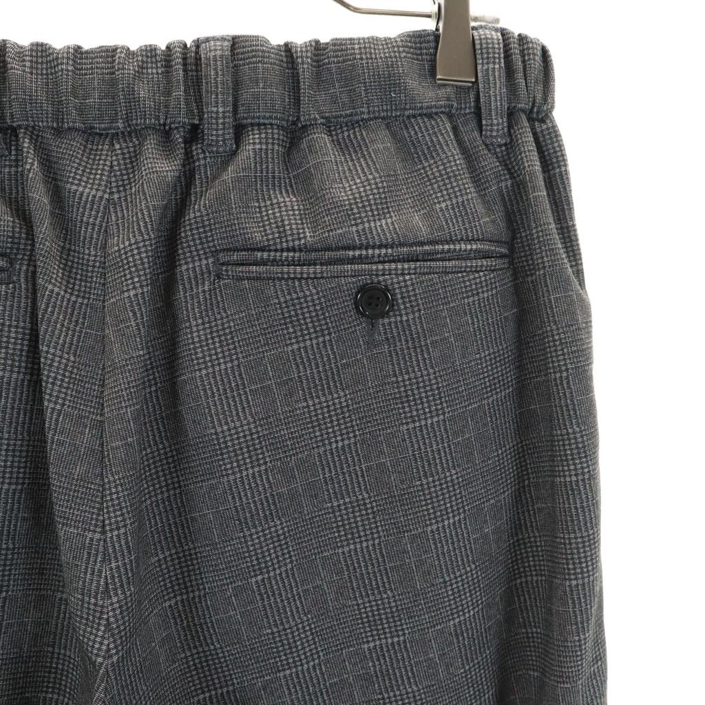 Ships Check Pattern Easy Slacks Pants M Charcoal Gray Men's Used