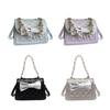 Pearl Chain Tote Bag Leathers Shoulder Bag Purse Tote Bags Casual Messenger Bag