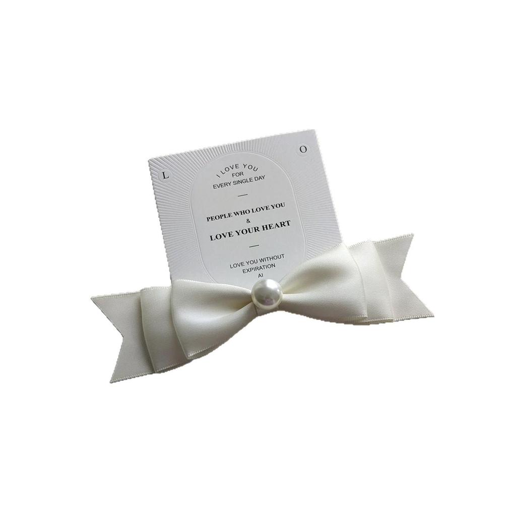 White Satin Bow Brooch Tie for Shirts & Dresses - Lolita Style Accessories