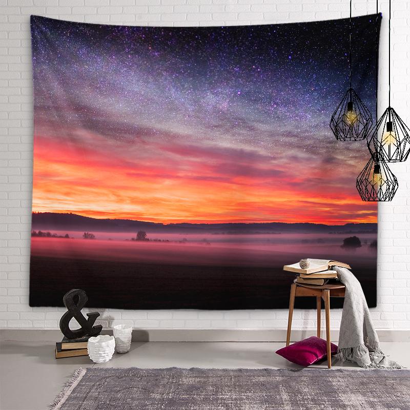 Winter Landscape Wall Art Aesthetic Tapestry Sunset View Tapestry Dormitory Room Aesthetic Decor Bedroom Home Decor
