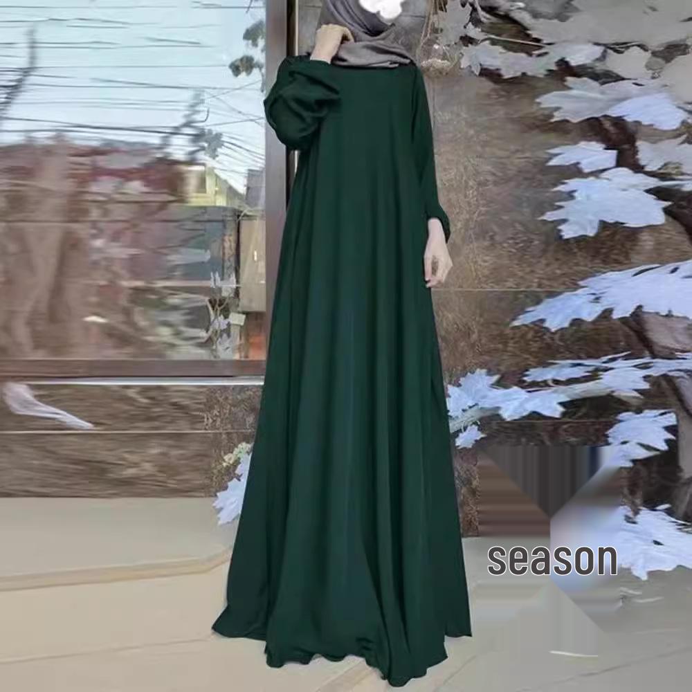 2024 Middle Eastern Muslim Casual Loose Long Robe Dress