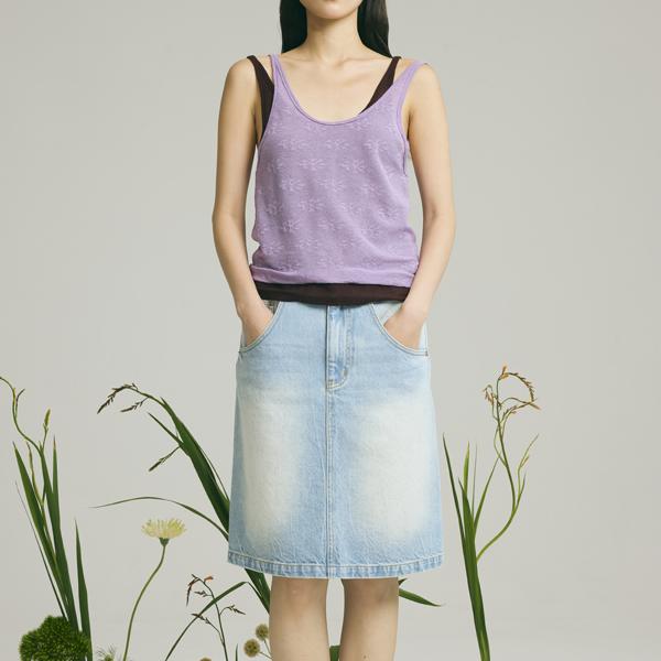 Riat Side Seamless Denim Skirt