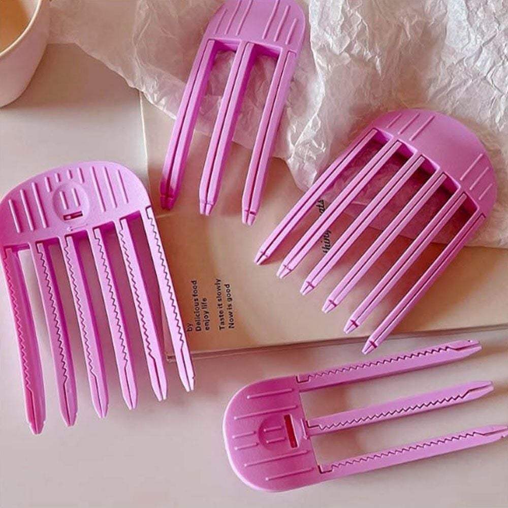 

Hair volume styling clip, hair volume hair pin for increasing hair volume Pink six-legged