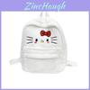 Großer Hello Kitty Plüschrucksack für Teenager-Mädchen Streetwear-Stil