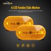 Partsam 2pcs [DOT Certified] Amber 4" LED Trailer RV Camper Side Marker Clearance Light