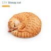PVC Simulation Cat Model Sleepy Stretching Cat Devon Curly Cat Cat Action Figures Lifelike Realistic Pet Figurines Kids Doll Toy