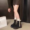 Fashion Winter Warm Cotton Women Ankle Boots Chunky Platform Heels Punk Height Increase Plush Short Booties Shoes Zapatos Mujer