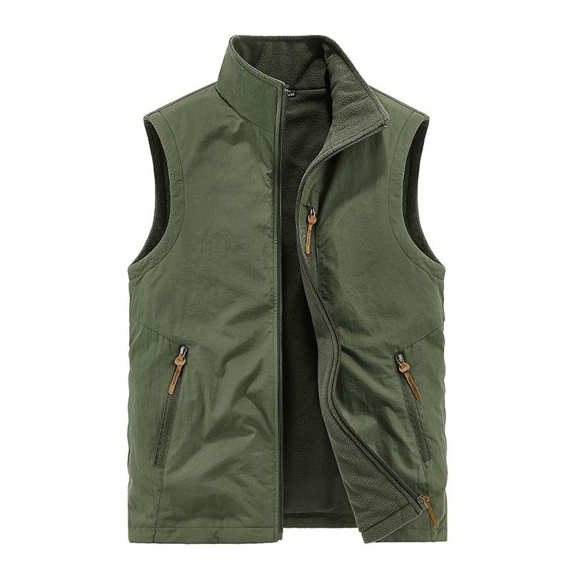 Polar  Double-sided Vest for Men Autumn and Winter Outdoor Loose Casual Sports  Jacket