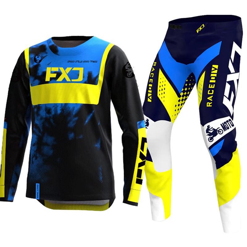Set di abbigliamento da motocross per bambini 4 5 6 7 8 9 10 11 12 13 anni Ragazzi Bambino Motociclista Ragazzo Ragazza Maglia Pantaloni Kit tuta da corsa Fuoristrada Enduro MX MTB