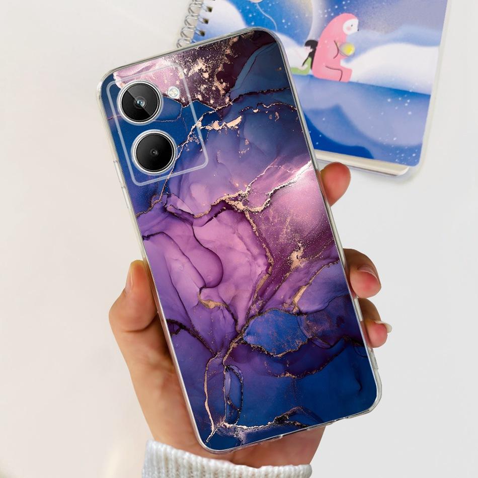 Cute Flower Cat Painted Case For Realme 10 / Realme 10 Pro / Realme 10 Pro+ Soft Silicone TPU Cover For Realme10 4G 10Pro Plus