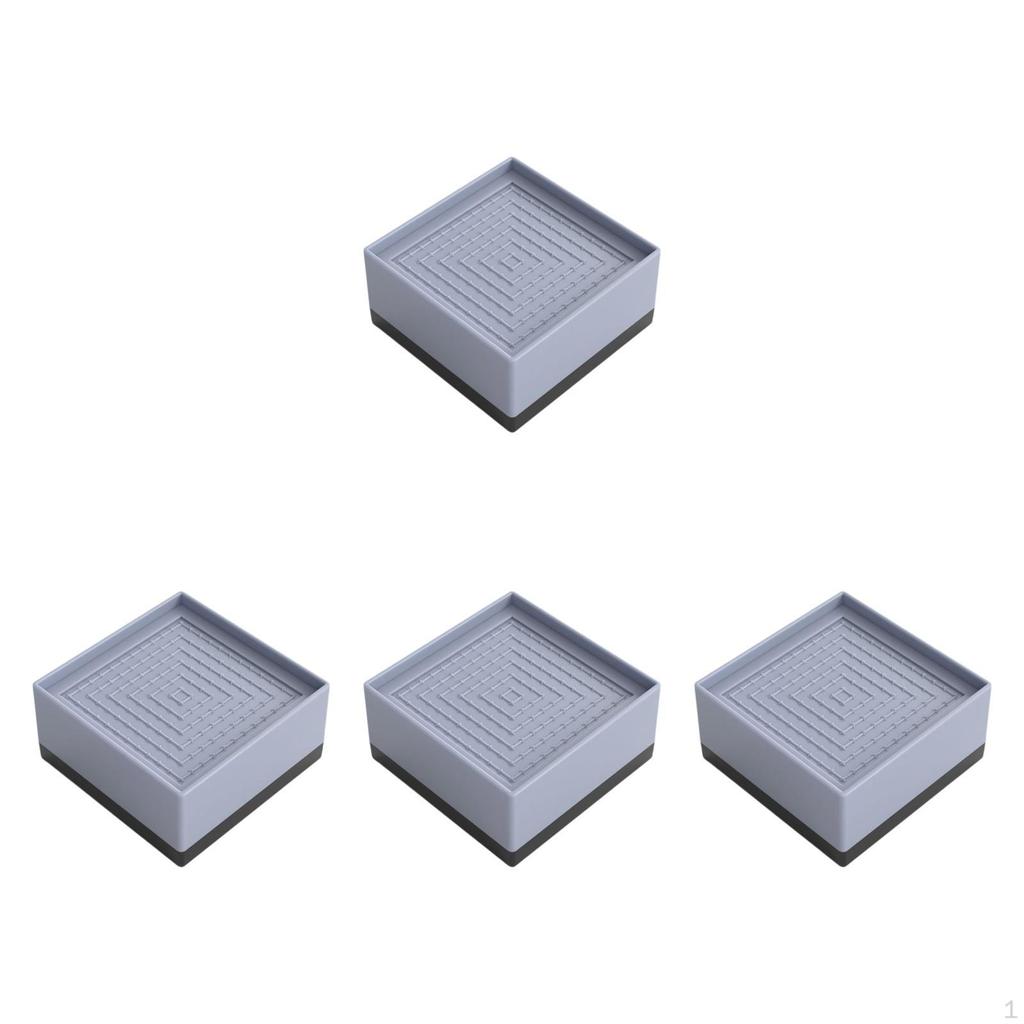 4Pcs Bed Risers Furniture Lifting Pads Shockproof Anti Slip Height Adjustable Supports Feet