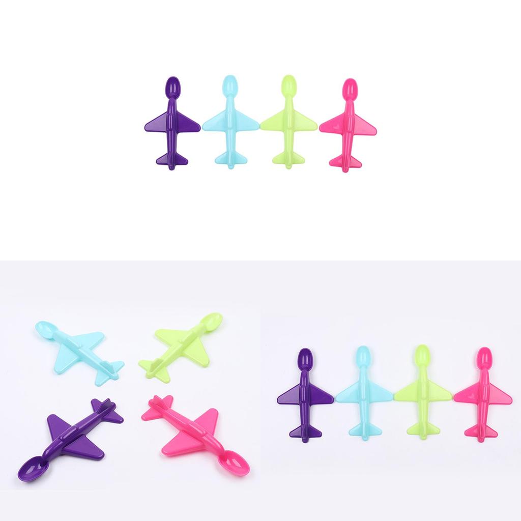 Kinder-Flugzeugförmiger Plastiklöffel Mit Süßem Design Für Kindermahlzeiten Und Als Geschenk