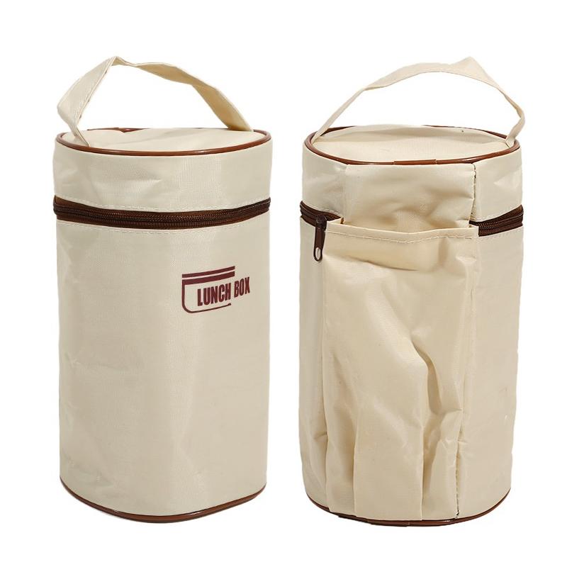 Lunch Box Insulation Bag Portable Bento Handbag For Office Worker Student -No Bowl Aluminum Foil Large Capacity Thermal Bags