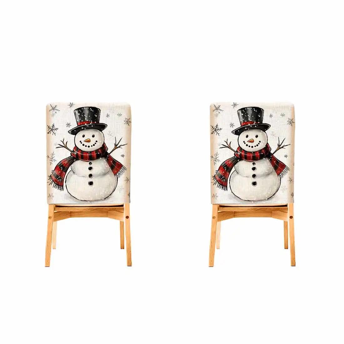 

2/4/6pcs/set 45x55cm Christmas snowman Chair Cover Table Decoration Dining Seat Chair Covers Dining Room Bar Party Banquate