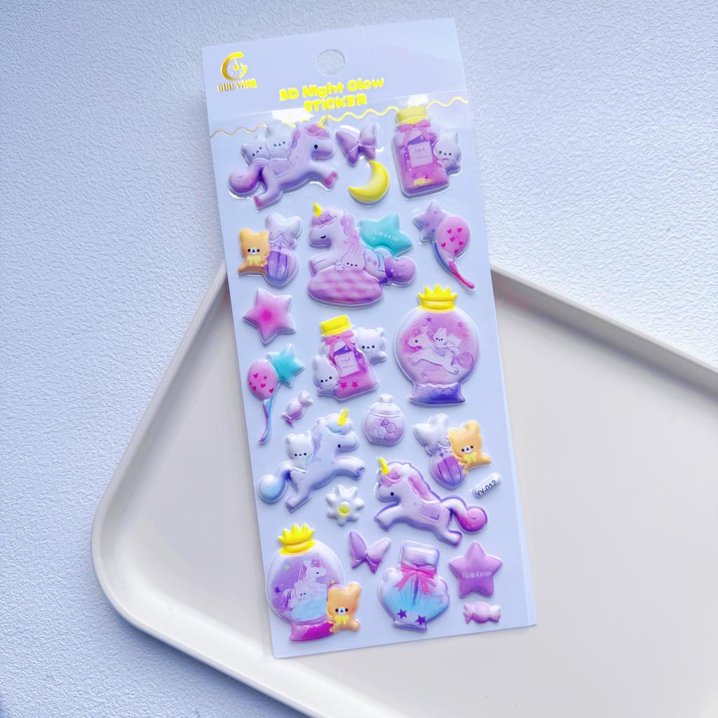 1 pc/4 pcs Cartoon Animals Pets Bear Ghost 3D Puffy Stickers Scrapbooking Diy Journal Stationery Sticker Decor School Supplies
