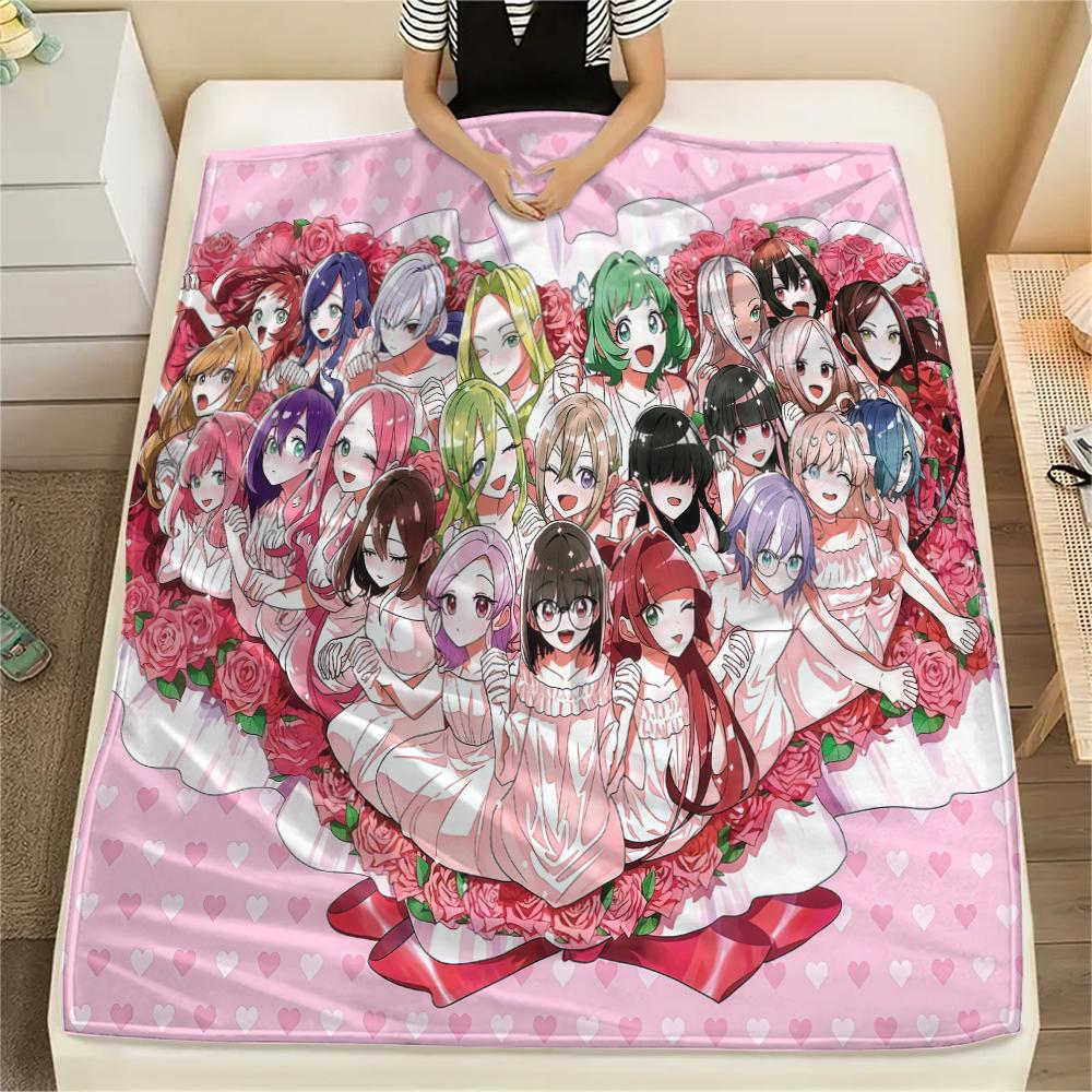 1PC The 100 Girlfriends Print Flannel Blanket, High quality All Seasons, Home Decor, Warmth and Comfort, Perfect for Christmas Gifts