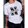 Women New York Print T-Shirt Crew Neck Short Sleeve Spring Summer Casual Top
