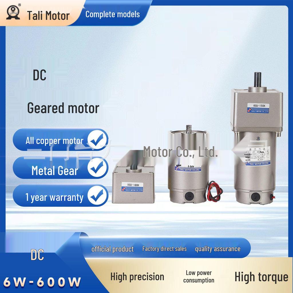 Mikro-Gleichstrom-Getriebemotor mit hohem Drehmoment und einstellbarer Drehzahl (12V/24V/220V) mit Vorwärts/Rückwärts