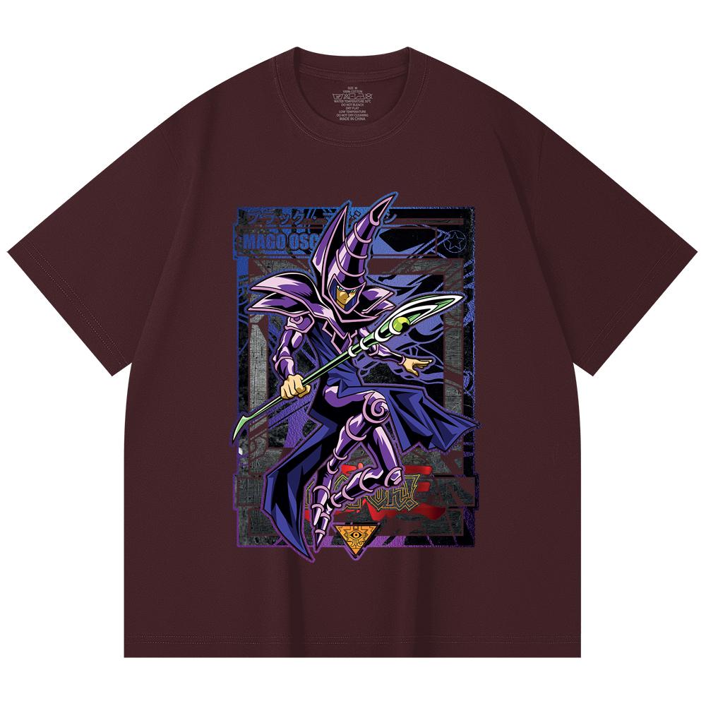 230 Gsm 100% Cotton Yu-Gi-Oh V5 Mago Oscuro Print Unisex Heavy Cotton T Shirt