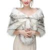 Bride Scarf For Outdoor Weddings Artificial Furs Design Lightweight Polyester Shawl Cold Weather Essential
