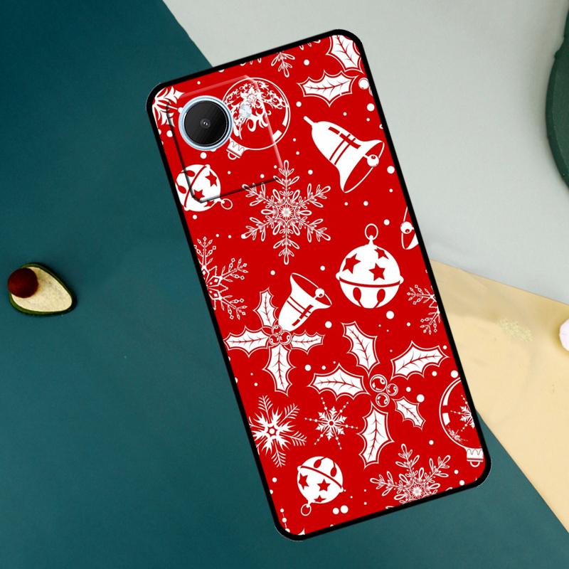 

Christmas Santas seamless Deer For Realme C63 C61 C71 C55 C67 C51 C75 C65 C53 10 11 12 13 14 Pro Plus GT6 GT7 15 Pro Case Realme C33