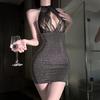 Sexy Halter One Piece Bodycon Skirt Seductive Intimate Lingerie Nightwear Set